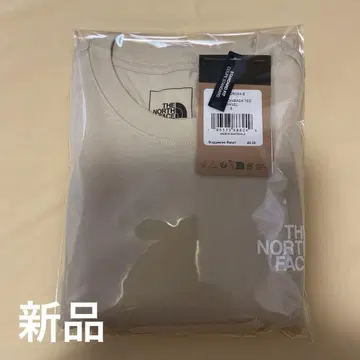 THE NORTH FACE 롱 슬리브 티셔츠 베이지 남성용 S 사이즈