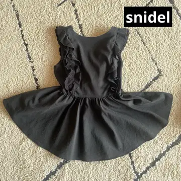 snidel 프릴 리본 벨트 블랙 탱크탑