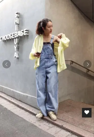 틴 부프 워크 데님 살로펫 오버롤 M