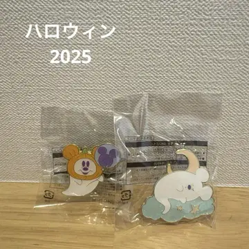 [ 새상품 ] 디즈니 할로윈 2025 아부즈 바자르 핀 배지 2개 세트
