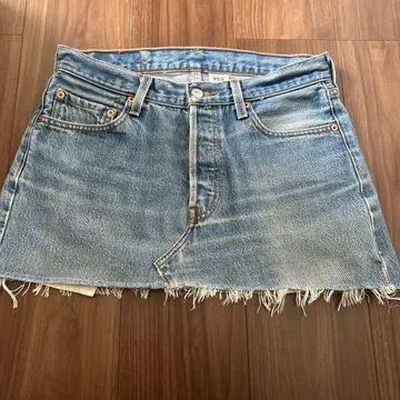 Levi's 501XY 프린지 미니 스커트 라이트 블루