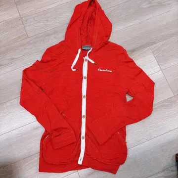Russeluno 빨간색 후드 부착 후드티
