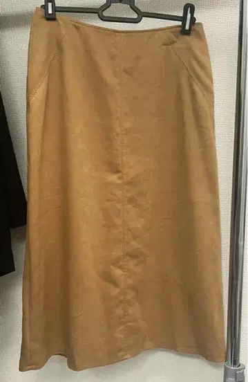 699 스커트 스웨이드 롱 일본제 베이지 M