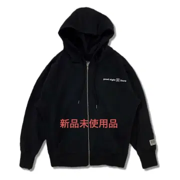 goodnight5tore zip hoodie black
