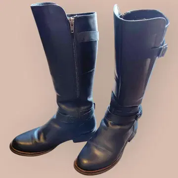 Clarks 롱 부츠 23.5cm 블랙 버클 부착 GORETEX