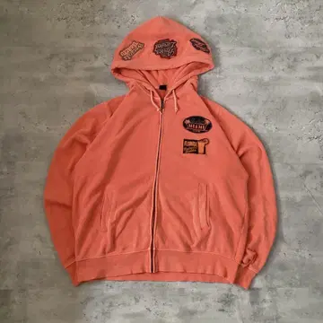 AVIREX 아비렉스 후드티 오렌지 와펜