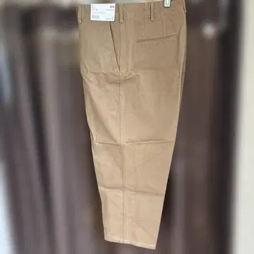 UNIQLO 와이드 핏 치노 팬츠 브라운 85cm