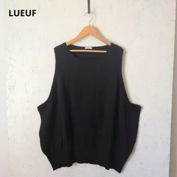 [새상품급] J15 LUEUF 니트 베스트 네이비 코튼 베스트 심플