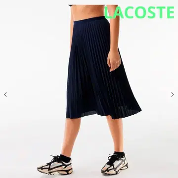 LACOSTE 플리츠 스커트 블랙 S