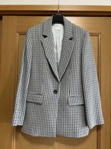 ZARA 체크 무늬 테일러드 자켓 S