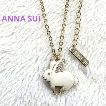 [ ANNA SUI ] 토끼 골드 목걸이 리버서블 토끼