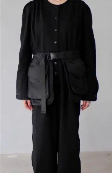 단 한 번 사용 SANSeLF 나일론 벨트 바디백 블랙