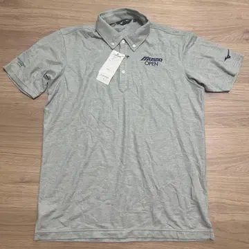 MIZUNO OPEN 그레이 피케 셔츠 L 사이즈