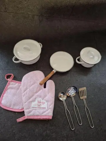 마더 가든 우사모모 쿠킹 소꿉놀이 냄비 프라이팬 법랑?