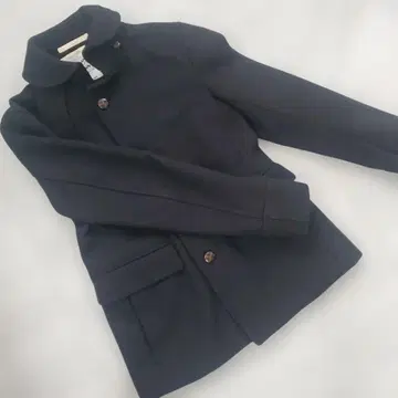 블랙 피 코트 울 코트