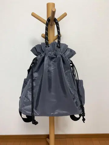 그레이 드로우 스트링 백팩