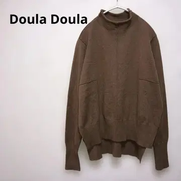 [ Doula Doula ] 브라운 하이넥 오버 사이즈 니트