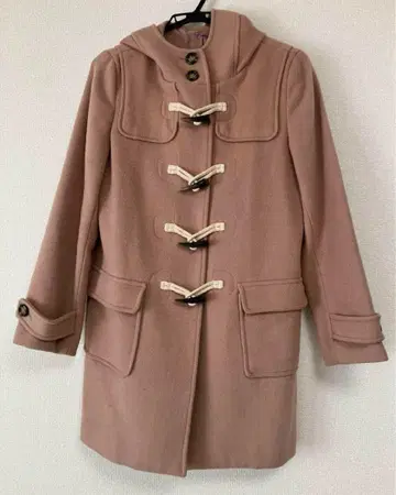 프리시아 후드 부착 더플 코트 베이지 M 사이즈