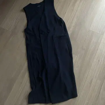 green label relaxing 세미 더블 롱 베스트 네이비 F