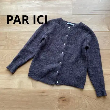 PAR ICI 모헤어 혼방 니트 가디건 그레이 울 부드러움