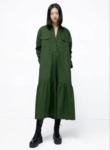 자라 ZARA 새상품급 밑단 플레어 원피스 사이즈 L