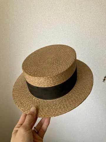 캉캉 모자 빈티지 ASAHI 스트로우 햇 밀짚모자