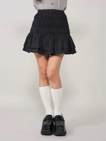 Darich 셔링 프릴 미니 스커트