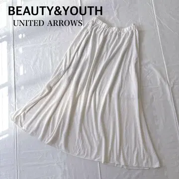 BEAUTY&YOUTH 이지 맥시 스커트 화이트 롱 기장