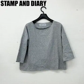0367I STAMP AND DIARY 7부 소매 T셔츠 여성