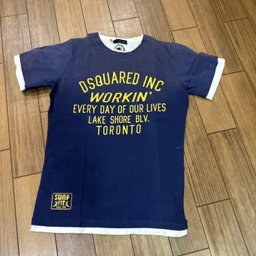미사용 DSQUARED2 디스퀘어드 T셔츠 네이비 블루 48