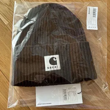 미사용 sacai 니트 모자 비니 브라운