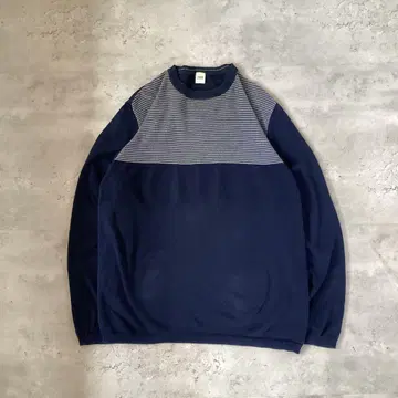 TAKEO KIKUCHI 다케오 키쿠치 니트 네이비 보더