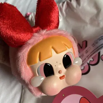 새상품 CRYBABY x 파워퍼프걸 시리즈 봉제 인형 꽃꽃토끼