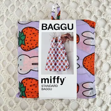 BAGGU 미피 miffy 딸기 무늬 스탠다드