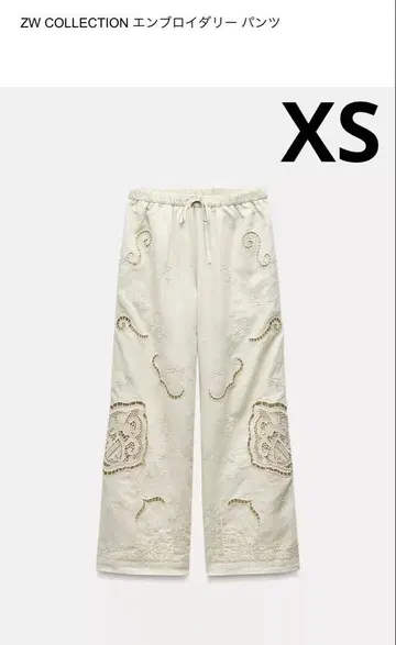 ZARA 자수 팬츠 XS 새상품 ZW collection