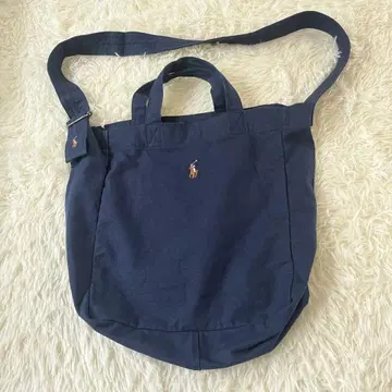 폴로 캔버스 쇼핑백 토트 / 네이비