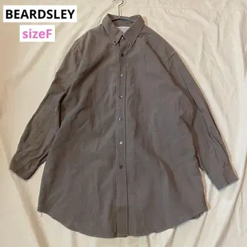 BEARDSLEY 코튼/울 BIG 셔츠 그레이 프리 사이즈