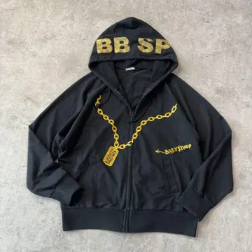 BABYSHOOP 돌먼 후드티 골드 프린트 후드티 Y2K B걸
