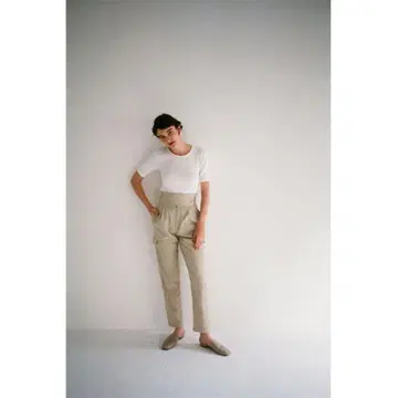 CLANE 클라네 아이보리 하이웨스트 슬랙스