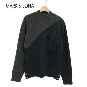 미사용 새상품 MARK&LONA 방풍 크루 니트 38 블랙