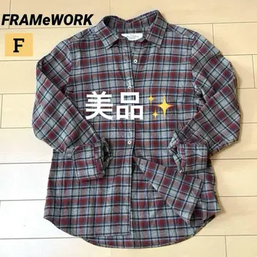 FRAMeWORK 프레임워크 긴팔 체크 셔츠 레드 x 그레이 x 네이비