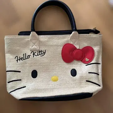 Hello Kitty 토트백 베이지/블랙