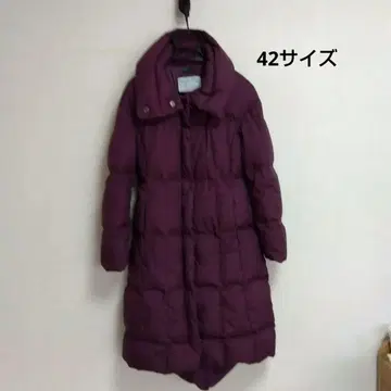 BENETTON 퍼플 롱 다운 자켓