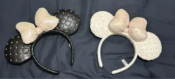 디즈니 퀼팅 머리띠 블랙 화이트