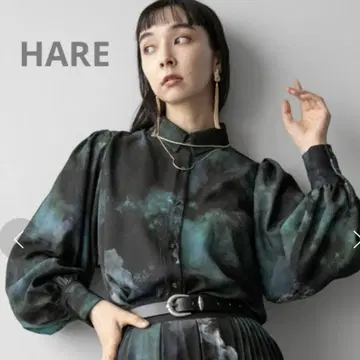 HARE 하레 BLUR 아트 셔츠 아트 페인트 프린트