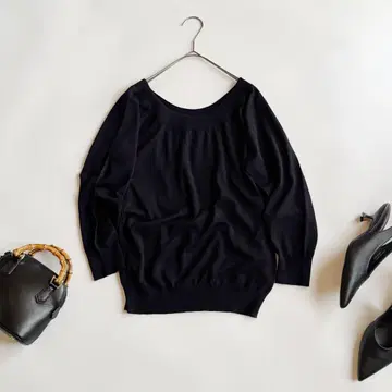 MARGARET HOWELL x JOHN SMEDLEY 울 니트 블랙