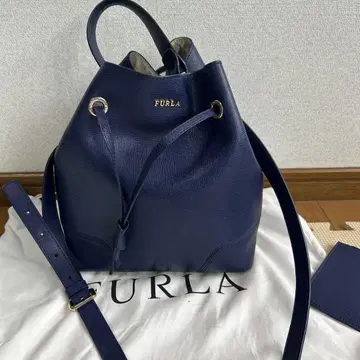 FURLA 네이비 복조리형 숄더백