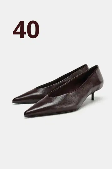 ZARA 펌프스 초콜릿 브라운 40
