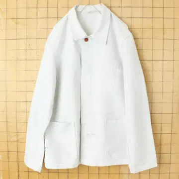 90s NORSKIN 몰스킨 워크 커버올 ML 화이트 aw59