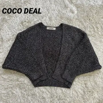 COCODEAL 라메릴리얀 숏 가디건 돌먼 슬리브